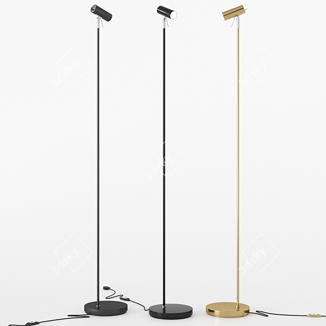 Belid PRO Cato 07 Square Flat: Stylish Swedish Floor Lamp 3D model image 2