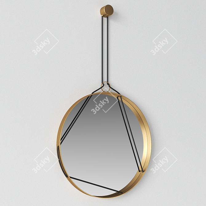 Soleil Mirror: Italian Luxury for Your Home 3D model image 1