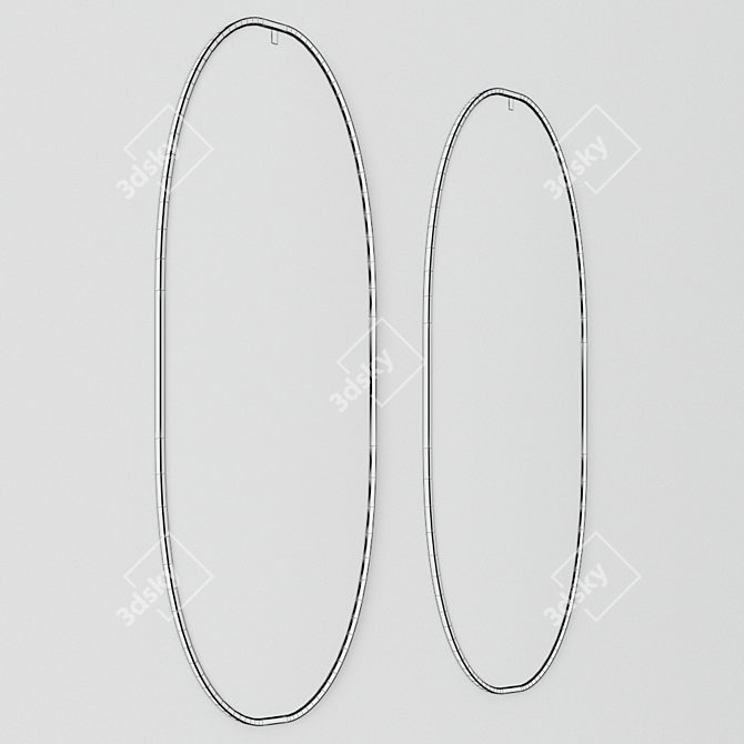Elegance Illuminated: La Plus Belle Mirror 3D model image 3