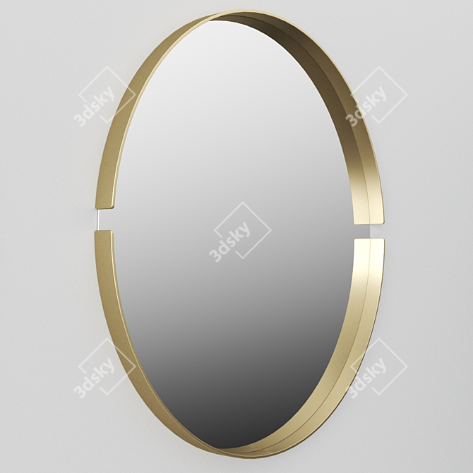 Riflessi Omega Round Metal Mirror 3D model image 1