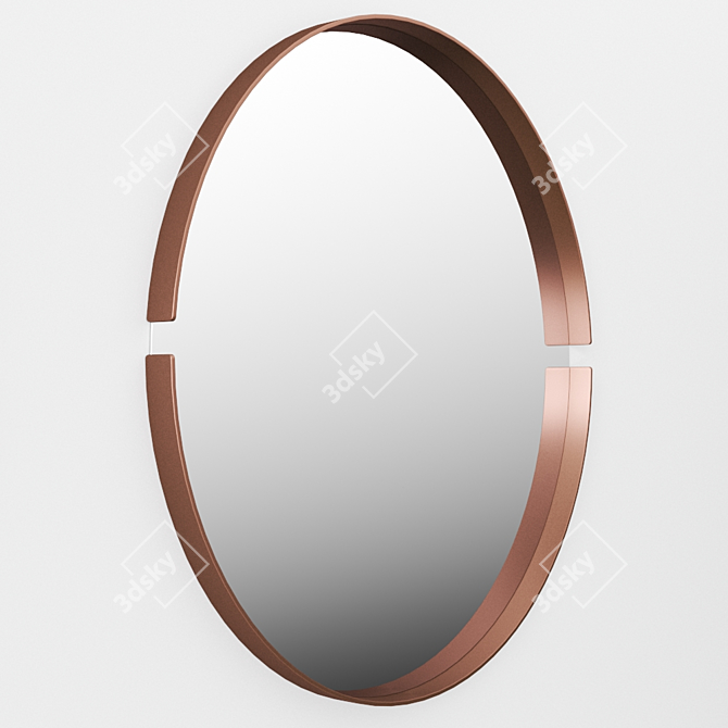 Riflessi Omega Round Metal Mirror 3D model image 2