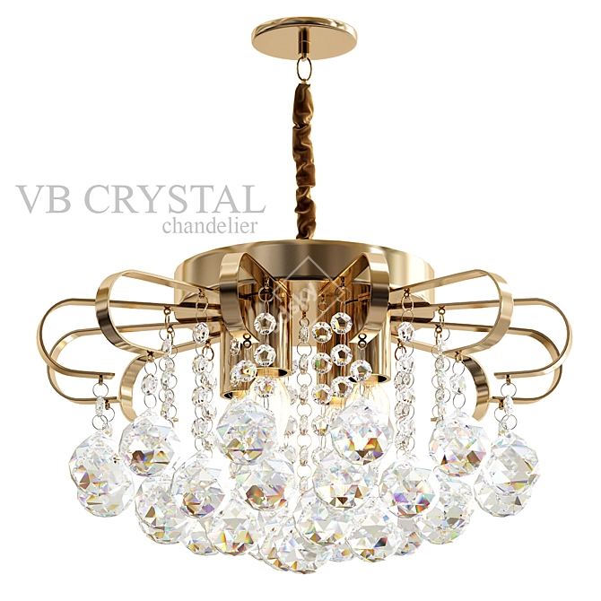 Elegant Crystal Chandelier: Vb Collection 3D model image 1