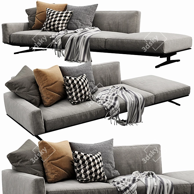 Luxury Flexform Soft Dream Sofa 3D model image 2