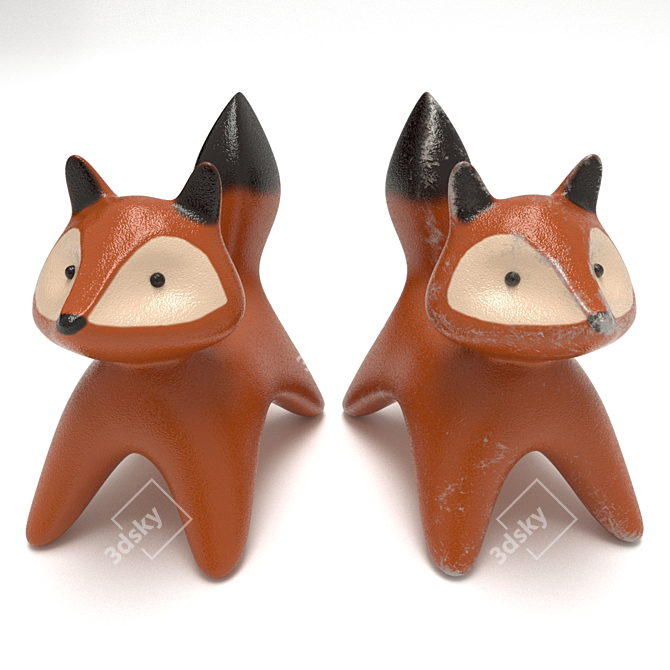 Fox Figurine: Intricate 3D Model 3D model image 5