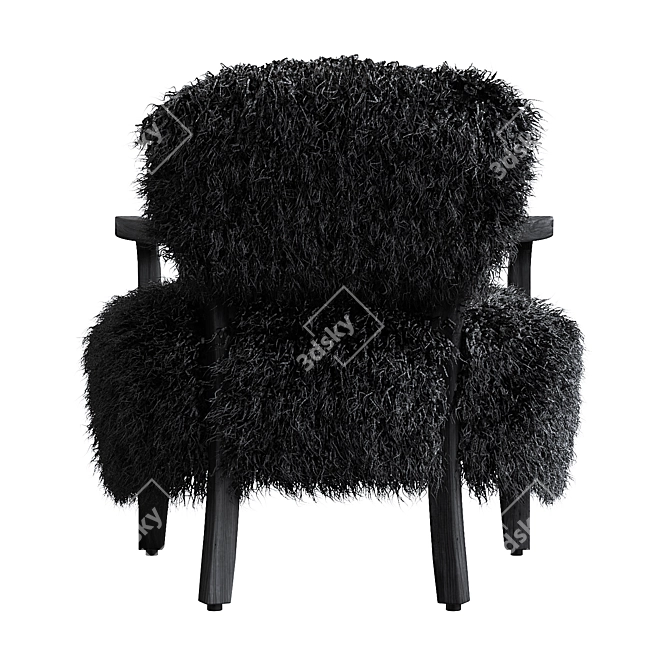 Cozy Yeti Black Cabana Chair: Timothy Oulton 3D model image 4