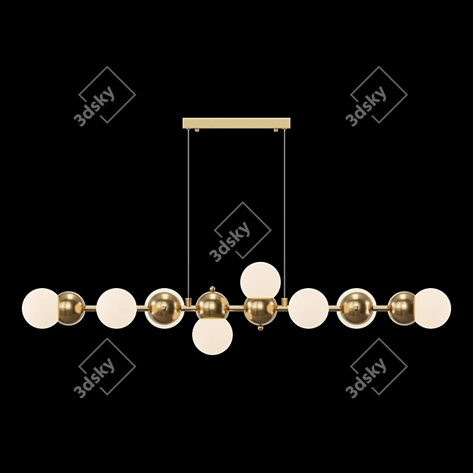 Scandinavian Style Metal Lamp 3D model image 2