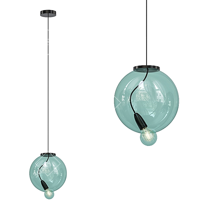 EcoGlow Pendant: Green Melt 3D model image 1