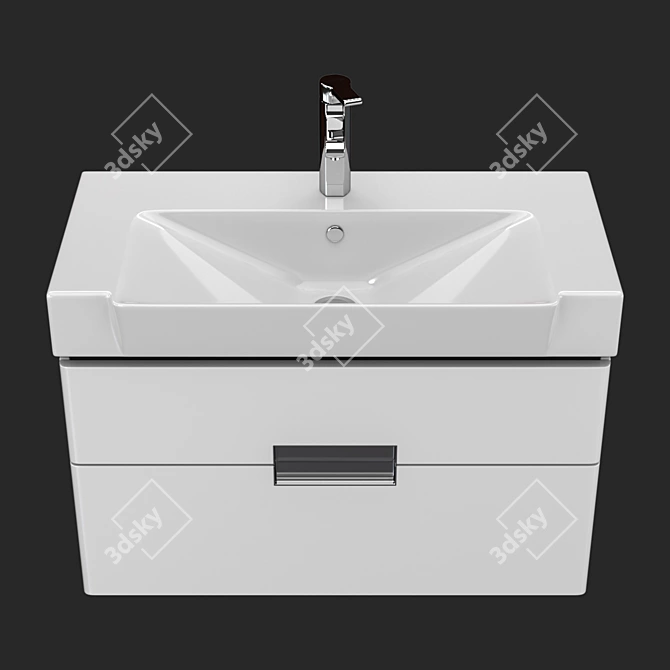 Elegant Jacob Delafon Sink Set 3D model image 2