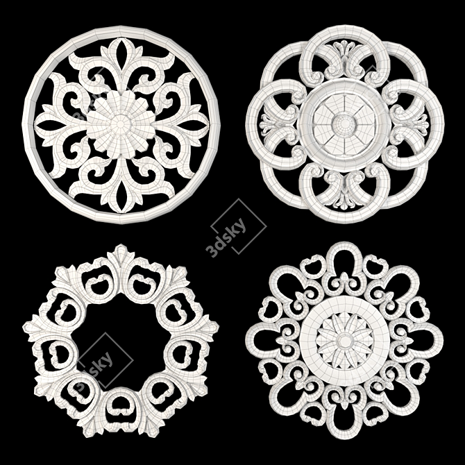 Elegant Wall Rosettes: 2016 Edition 3D model image 5