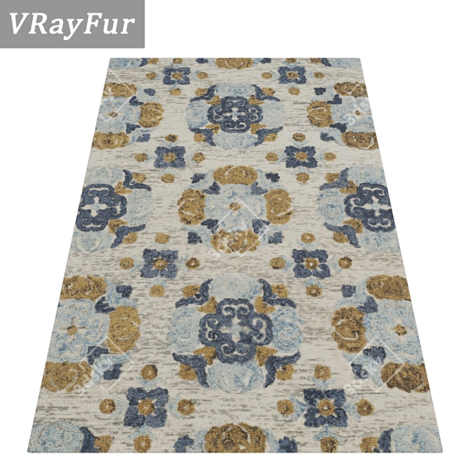 Luxury Carpet Set - High-Quality Textures 3D model image 2