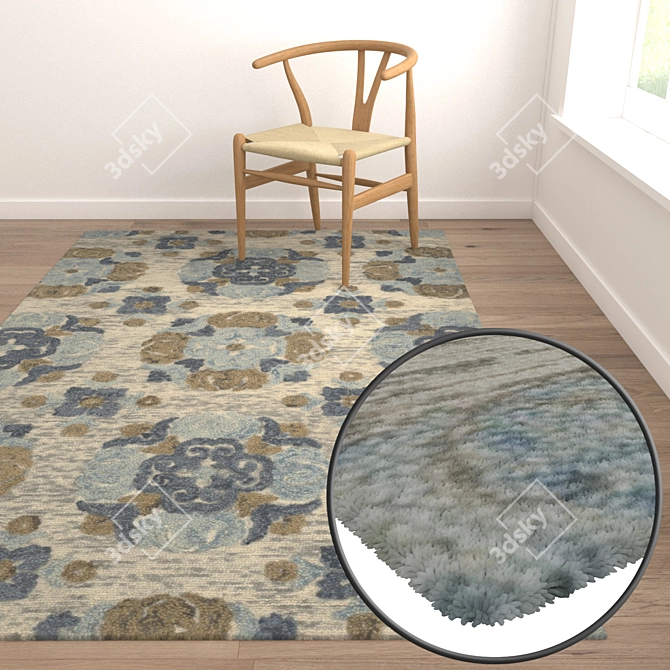 Luxury Carpet Set - High-Quality Textures 3D model image 5