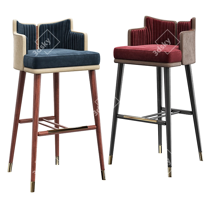 Ervin Bar Chair: Stylish and Comfortable 3D model image 1