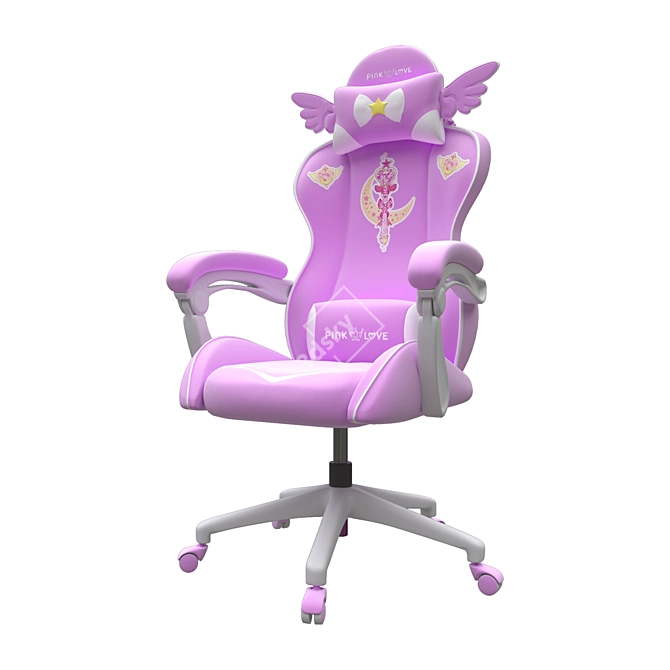 Sailor Moon Pink Gaming Chair 3D model image 1