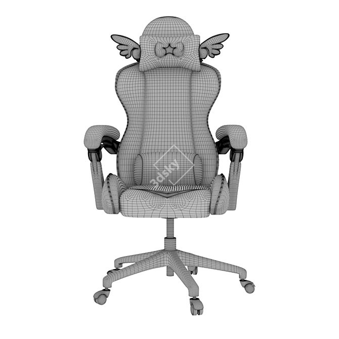 Sailor Moon Pink Gaming Chair 3D model image 3