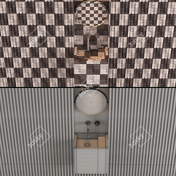 Cocoon Bathroom Furniture Set 3D model image 4