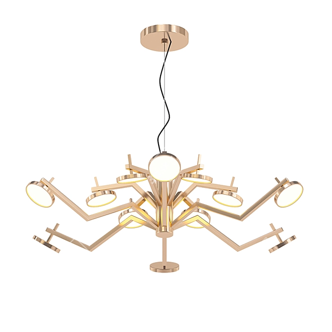 Sleek Vector L6+6 Chandelier 3D model image 1