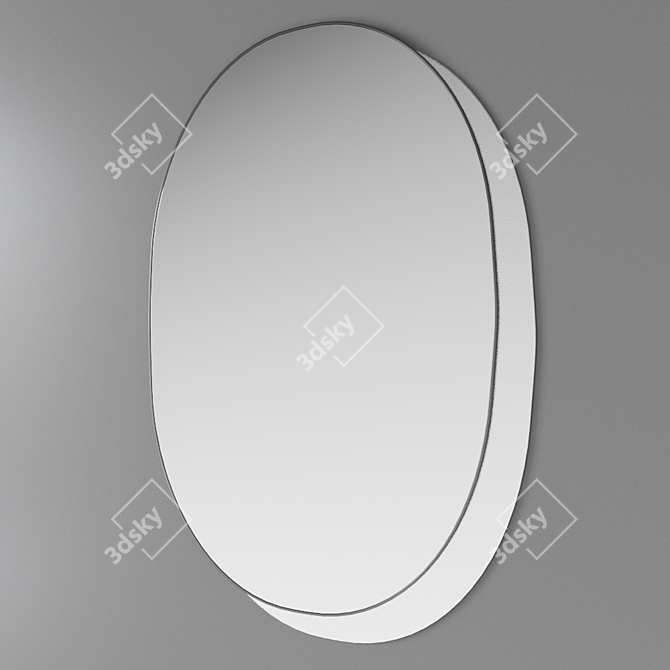 Plateau M Oval Wall Mirror 3D model image 3
