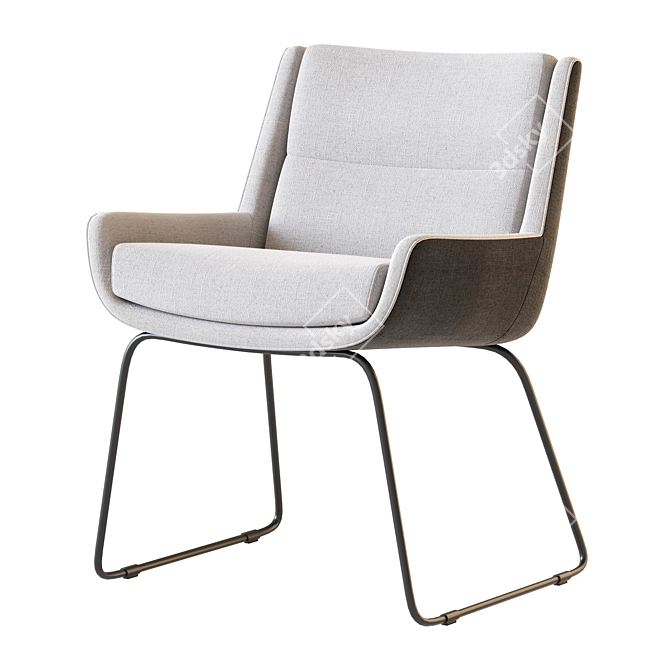 Modern Naughtone Hush Low Chair 3D model image 1