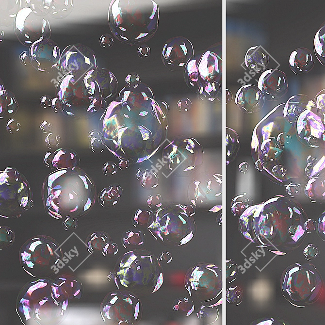 Bubble 3D Model with Procedural Textures 3D model image 2