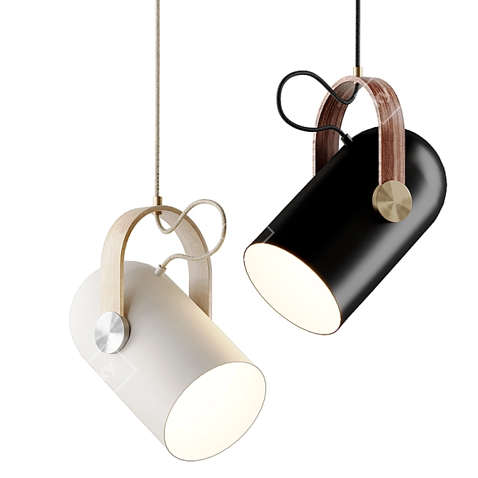 Sleek Carronade Pendant Light 3D model image 1