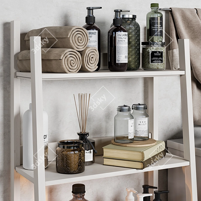 Modern Bathroom Set: Accessories 01 3D model image 2