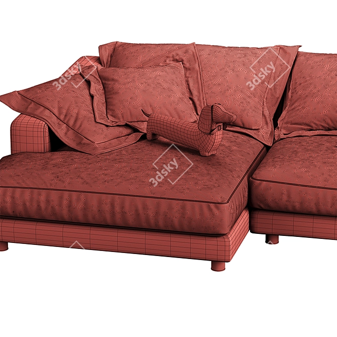 Belmont L Sofa: Sleek and Spacious 3D model image 5