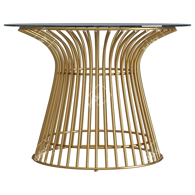 Stylish Platner Coffee Table 3D model image 3