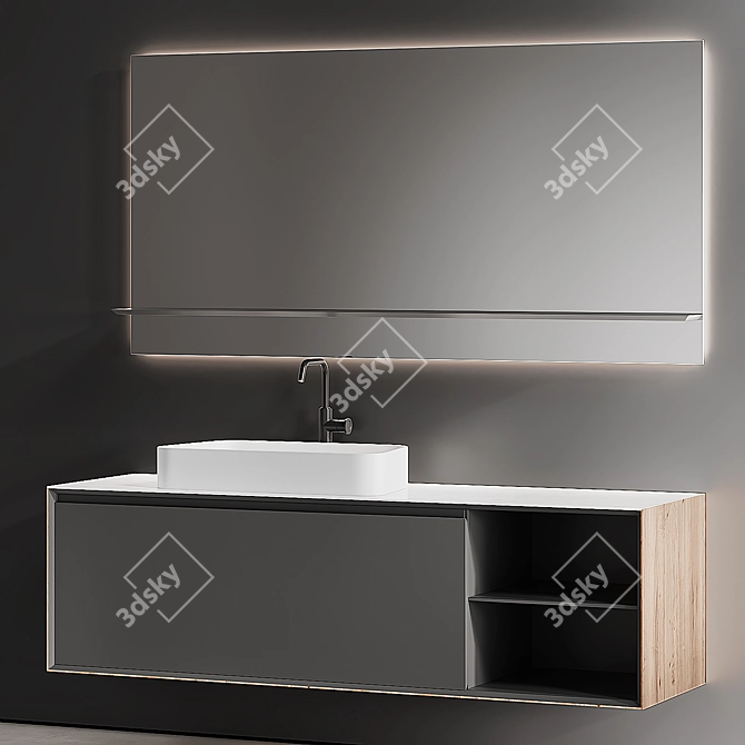 Elegant Edone Vanity Set 3D model image 3
