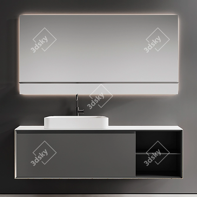 Elegant Edone Vanity Set 3D model image 6