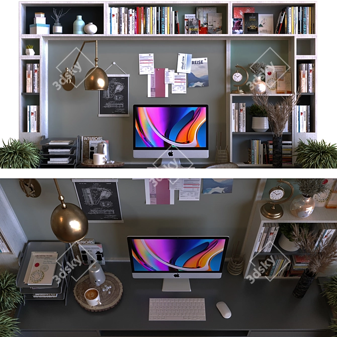 Modern Work Space: workplace_012 3D model image 3