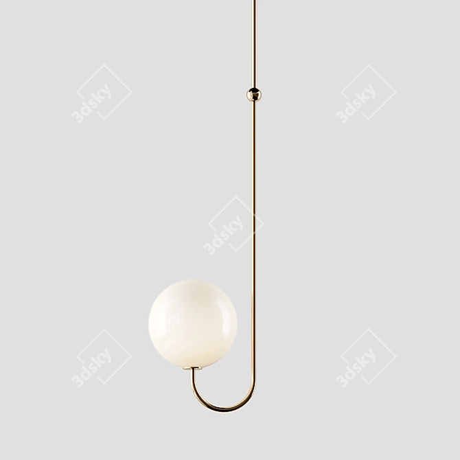 Elegant Angle Pendant Lighting 3D model image 2