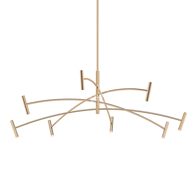 Elegant Aerial 60 Chandelier 3D model image 1