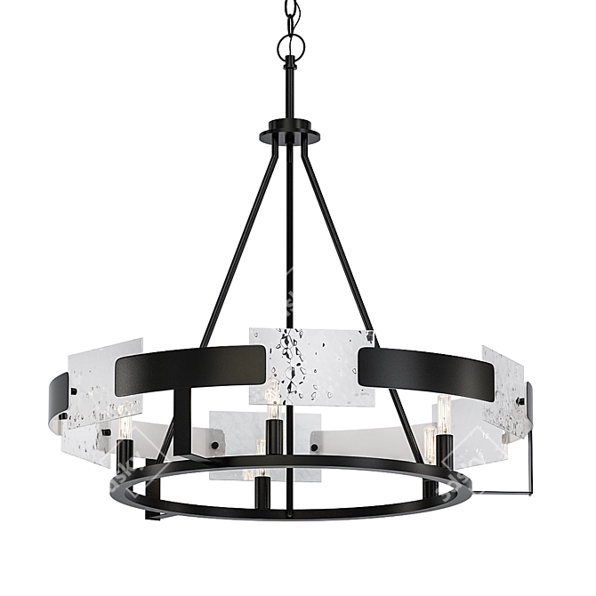 Ethereal Glow Stratum Chandelier 3D model image 1