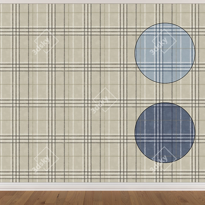 Seamless 3D Wallpaper Set 3D model image 1