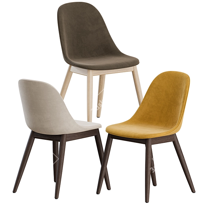 Harbour Side Chair and Androgyne Dining Table Set 3D model image 5