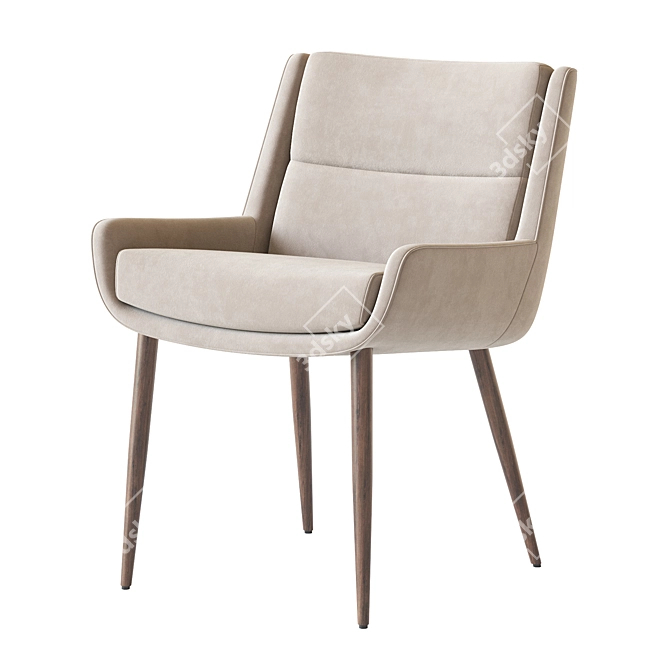 Naughtone Hush Chair: Sleek and Comfy 3D model image 3