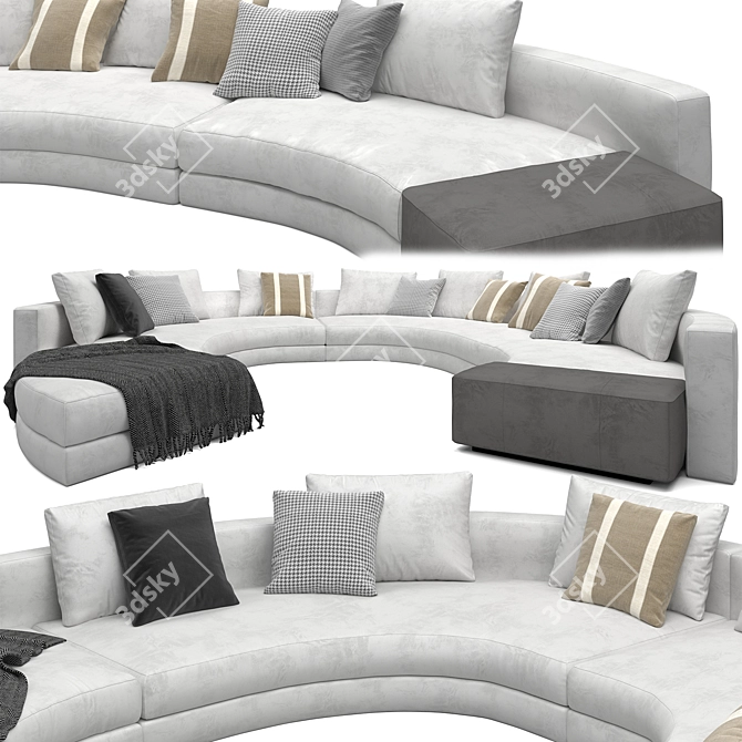 Daniels: Stylish Minotti Sofa 3D model image 1
