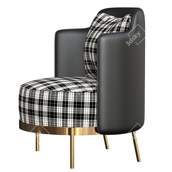 Minotti Lenta Modern Armchair - 2015 Design 3D model image 3