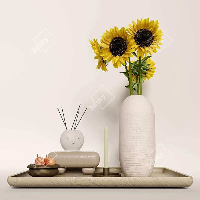 Sunflower Beauty Set 3D model image 1