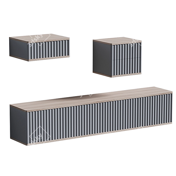 Versatile Wall Pedestal Set 3D model image 3