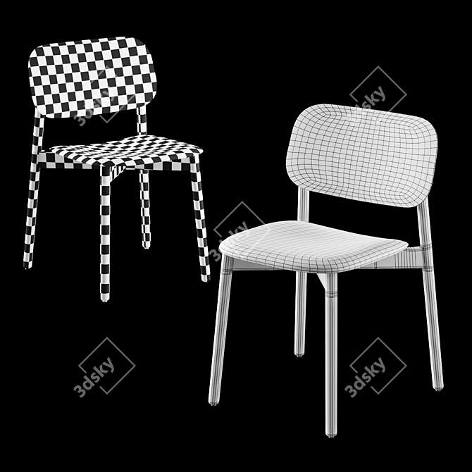 HAY Soft Edge 12 - Modern Upholstered Chair 3D model image 4