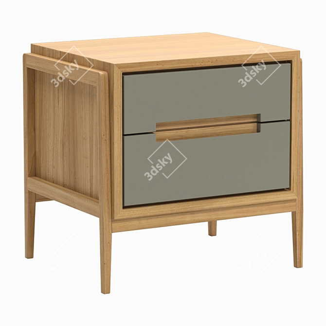 Stylish Como Bedside Table 3D model image 3