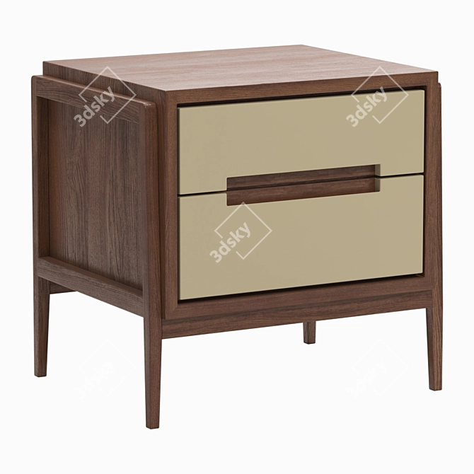 Stylish Como Bedside Table 3D model image 4