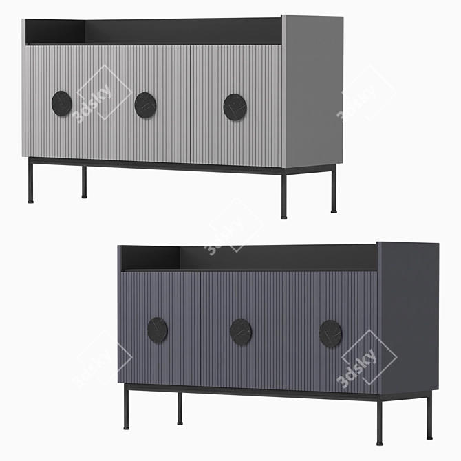 Title: UNO Sideboard: Stylish and Spacious 3D model image 1