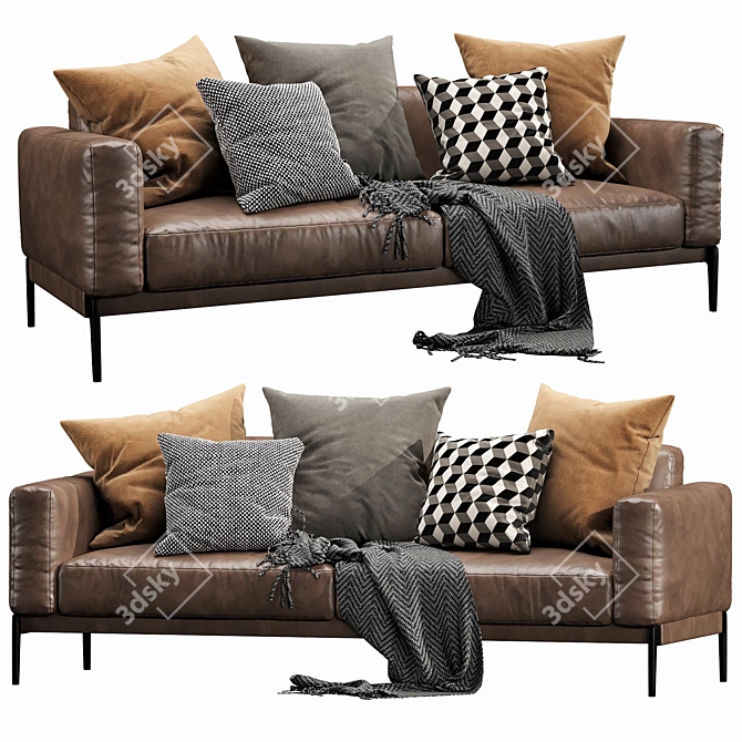 Sleek Flexform Romeo Sofa 3D model image 3