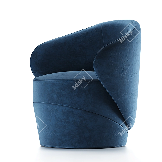 Grace Swivel Armchair: Timeless Elegance 3D model image 2