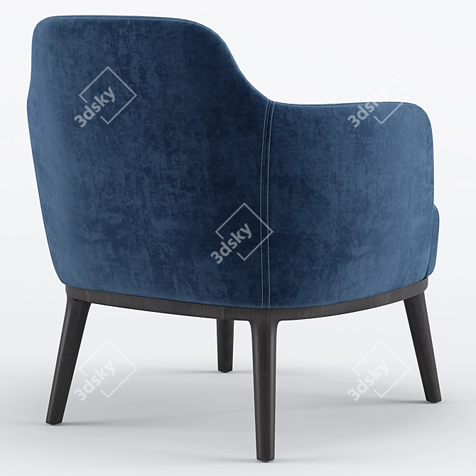 Elegant Lucylle Armchair by Lema 3D model image 4