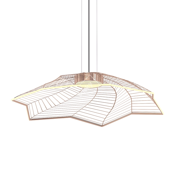Floating LED Acrylic Pendant 3D model image 1