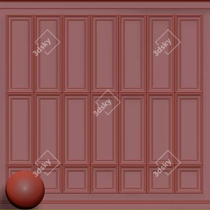 Elegant Sculpted Plaster: Molding 127 3D model image 3