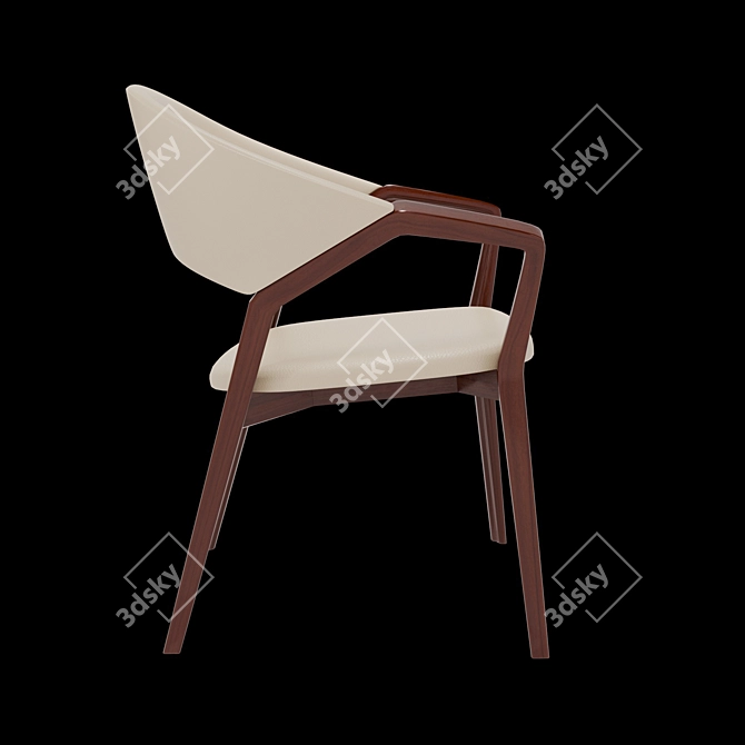Modern Angel Cerda Armchair - Elegant Design, Leatherette Upholstery 3D model image 4